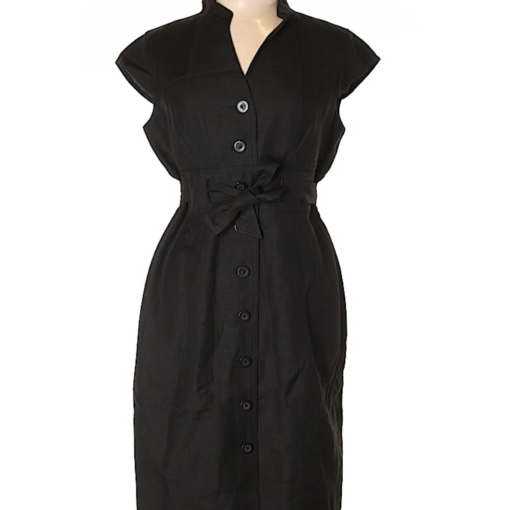 Cap Sleeve Button up Trench Dress